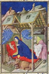 Hours of Notre Dame Prime The Birth of Christ from the Tres Riches Heures du Duc de Berry by Jacquemart De Hesdin