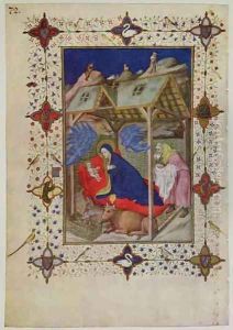 Hours of Notre Dame Prime The Birth of Christ from the Tres Riches Heures du Duc de Berry 2 by Jacquemart De Hesdin