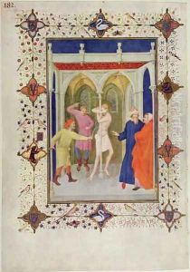 Hours of the Cross Tierce The Flagellation of Christ from the Tres Riches Heures du Duc de Berry by Jacquemart De Hesdin