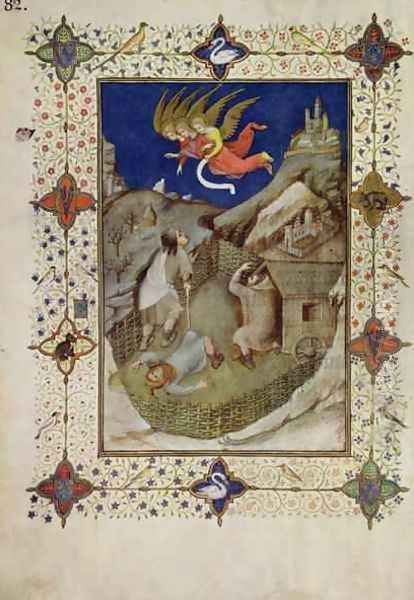 Hours of Notre Dame Tierce The angels appearing to the shepherds from the Tres Riches Heures du Duc de Berry - view 1