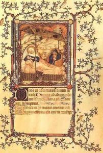 The Nativity from Les Petites Heures de Duc de Berry by Jacquemart De Hesdin