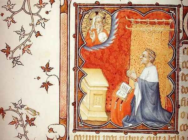 Jean de France 1340-1416 Duke of Berry Praying Before the Eternal Father from Les Petites Heures de Duc de Berry - view 1