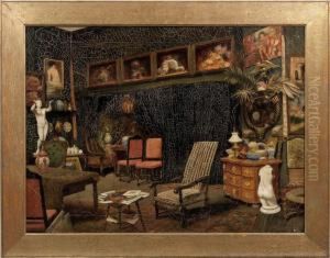 "mein Atelier Inberlin". Originaltitel by August Heinrich Niedmann
