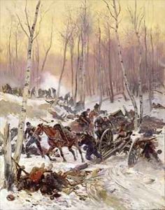 Artillery Combat in a Wood during the Siege of Paris by Jean Baptiste Edouard Detaille