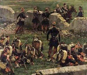 Fragment of the Panorama of the battle of Rezonville by Jean Baptiste Edouard Detaille
