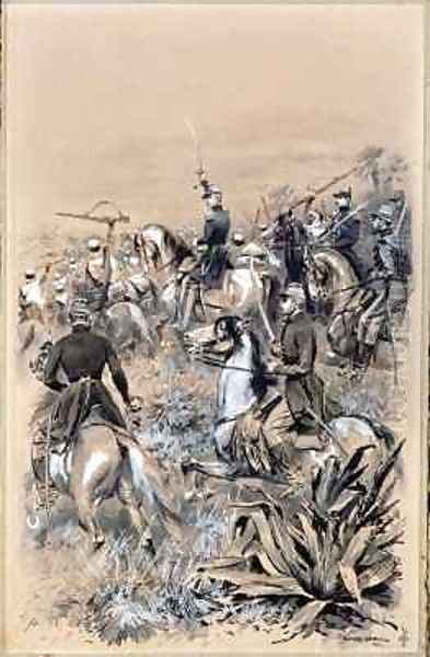 The Duke of Aumale Attacking the Retinue of Abd el Kader 1808-83 at Tanguin - view 1
