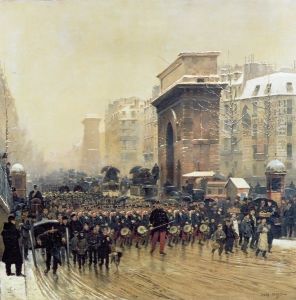 The Passing Regiment by Jean Baptiste Edouard Detaille