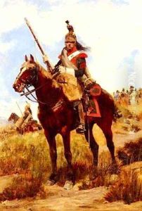 Artilleur A Cheval by Jean Baptiste Edouard Detaille