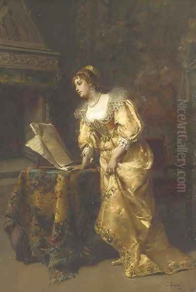 An Elegant Lady reading Music - view 1