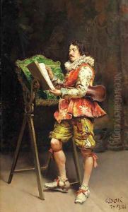 The violinist by Cesare-Auguste Detti