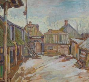 Farmyard In Snow by Paul Nietsche