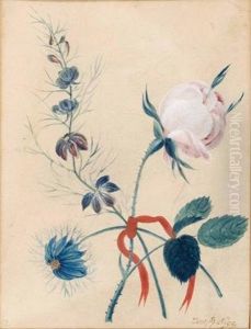 Blumenstudie Mit Rose
