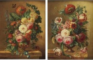Still Life With Flowers: A Pair Of Paintings