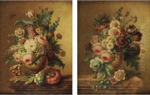 Still Life With Flowers: A Pair Of Paintings