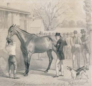 A Well Known Face At The Tattersalls, Rugby by Basil J. Nightingale