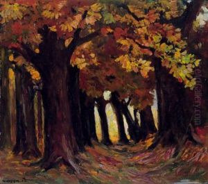 Waldweg Im Herbst, Signiert, Datiert Nikodem 08 Waldweg Im Herbst, Signiert, Datiert Nikodem 08