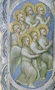 The Seven Angels of the Apocalypse Receive the Seven Flasks 1360-70 by Giusto di Giovanni de' Menabuoi