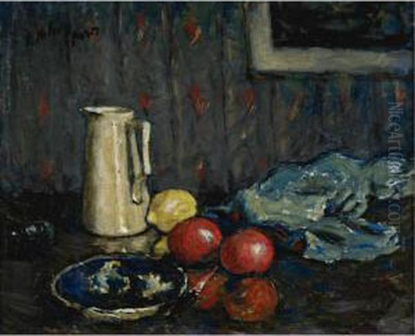 Nature Morte Bleue Au Pot Blanc - view 1