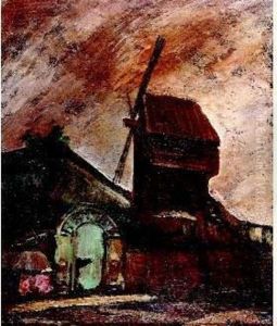 Lemoulin De La Galette A Montmartre by Peter Alexandrovitch Nilouss