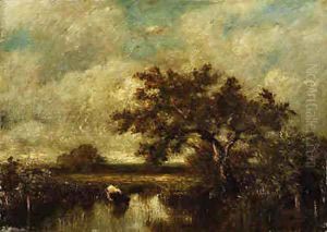 Trees in a Marsh by Jules Dupre