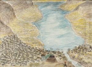 Lapplandskt Landskap Med Renhjord