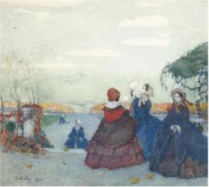 Couple En Promenade by Petr Alexandrovich Nilus