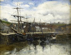 An East Coast Harbour by Robert Buchan Nisbet