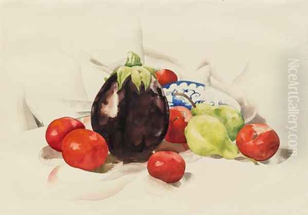 Eggplant and Tomatoes - view 1