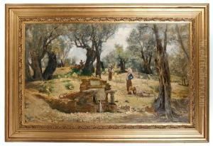 An Olive Grove On Hymettos Hills by Thorvald Simeon Niss
