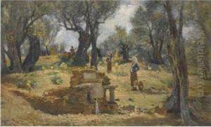 Olive Grove In Hymettos by Thorvald Simeon Niss