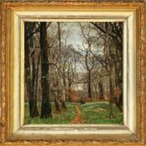 Spring Forest Scene by Thorvald Simeon Niss