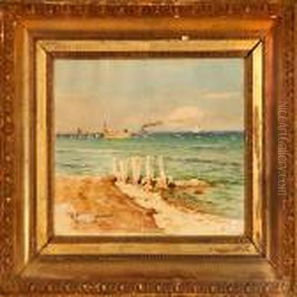 A Coastal Scene From Miramare In Greece - view 1
