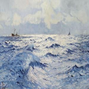 Seascape With Ships In Aheavy Sea Seascape With Ships In Aheavy Sea