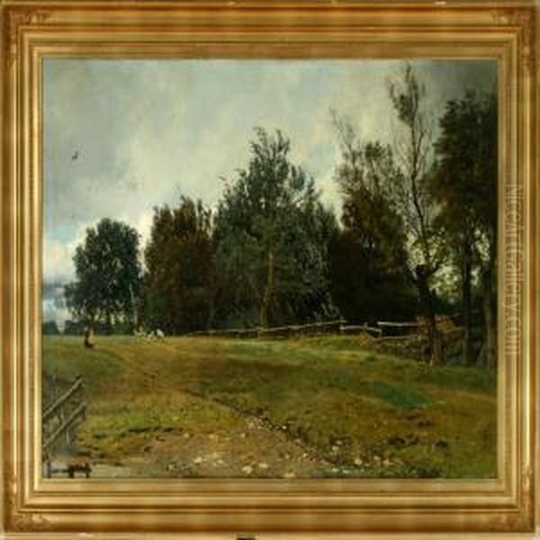 Summer Landscape With A Storm Coming Up - view 1