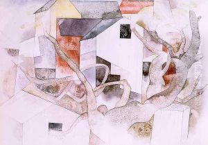 Trees and Barns: Bermuda 1917 by Charles Demuth