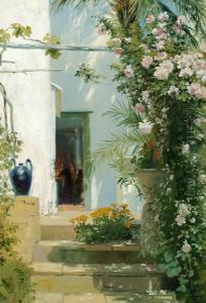 Roses In Bloom, Capri - view 1