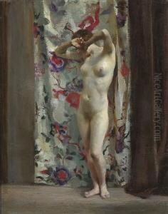 Weiblicher Akt. by Rudolf Nissl