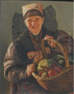 Dame Mit Gemuse by Richard Nitsch