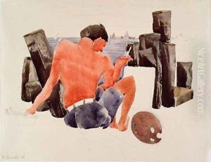 The Artist on the Beach at Provincetown by Charles Demuth
