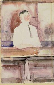Bartender at the Brevoort by Charles Demuth
