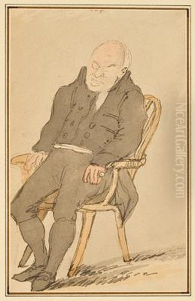 A Man Dozing In A Chair - view 1