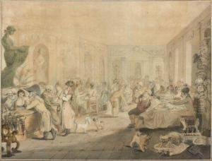 L'interieur Du Cafe Very Au Palais-royal by John Nixon