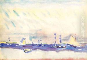 Boats and Sea by Charles Demuth