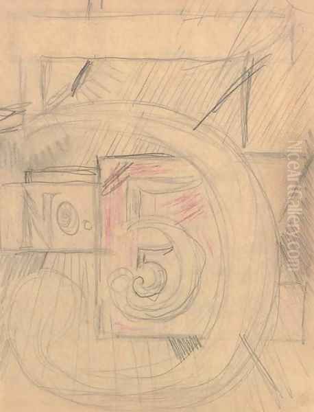 Study for Poster Portrait 'I Saw the Figure Five in Gold' - view 1