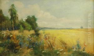 Pejzaz Z Polem by Stanislaw Noakowski