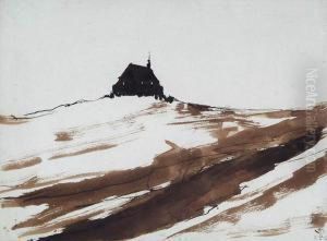Drewniany Kosciolek Na Wzgorzu, Z Cyklu Architektura Polska by Stanislaw Noakowski