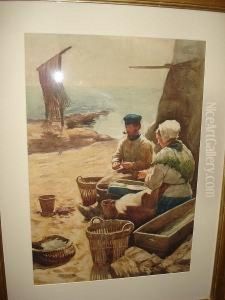 Preparing The Bait (c1880) Preparing The Bait (c1880)