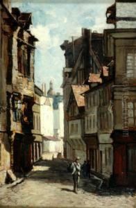 Figures In A Narrow Street