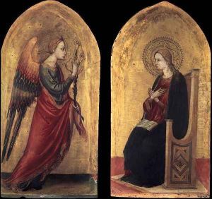 The Angel and the Virgin of Annunciation 1433-34 by Bicci Di Lorenzo