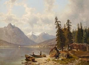 Zell Am See Mit Kitzsteinhorn by Wilhelm Theodor Nocken